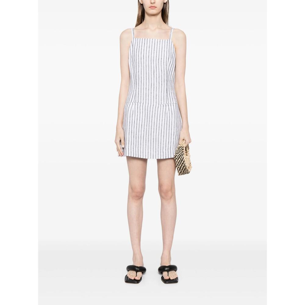 Reformation White and Blue Striped Mini Phillipa Dress